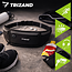 Trizand Zwarte hardloop heuptas 51 x 21 x 11 cm met verstelbare band, 3 ritsvakken en reflecterende details