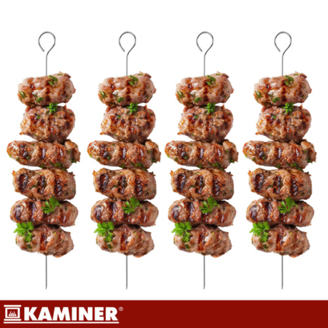 Kaminer 9-delige barbecue gereedschap set met koffer, zwart, roestvrij staal en siliconen