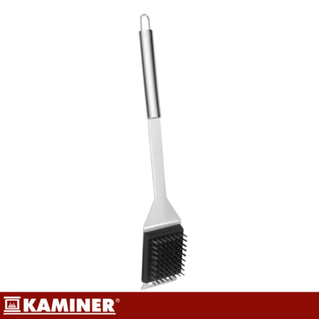 Kaminer 6-delige grillgereedschap set met koffer, zwart, roestvrij staal en siliconen