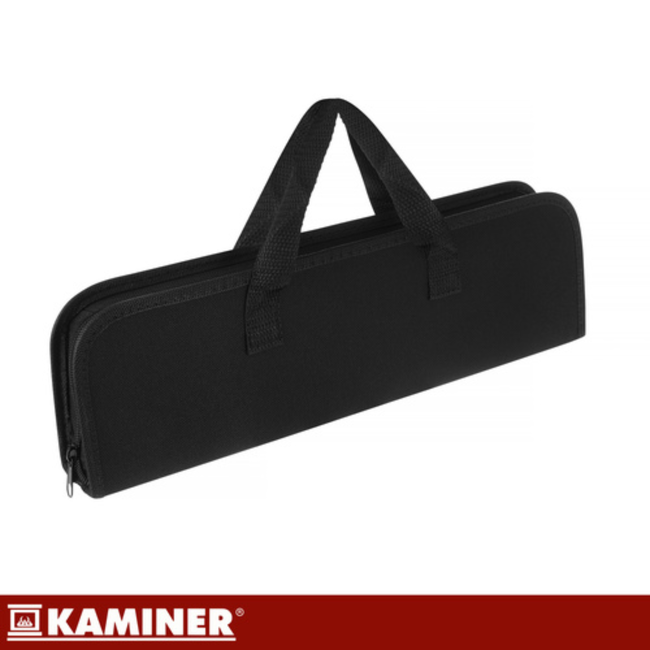 Kaminer 5-delige grillgereedschap set met koffer, zwart, roestvrij staal en siliconen