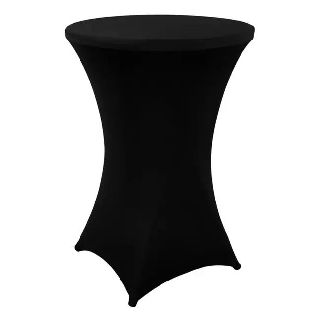 Benson Luxe zwarte statafelhoes stretch geschikt voor 110 cm hoge statafels en Ø80 tot 85 cm