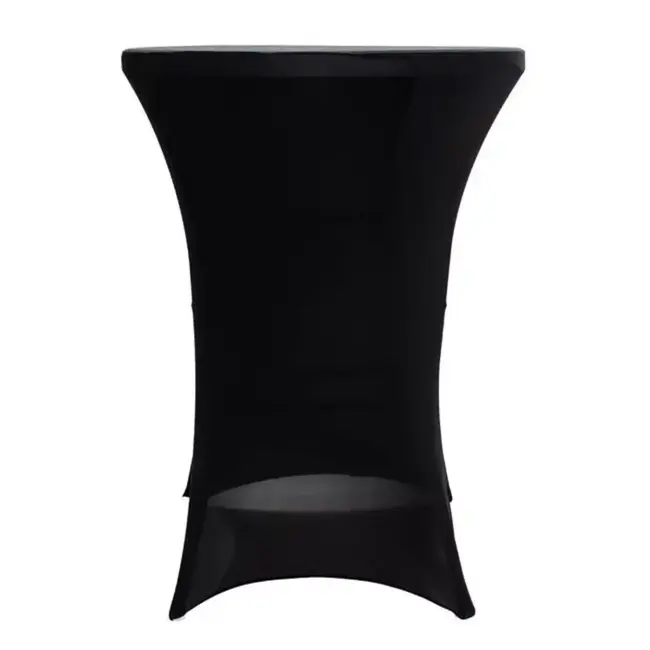 Benson Luxe zwarte statafelhoes stretch geschikt voor 110 cm hoge statafels en Ø80 tot 85 cm