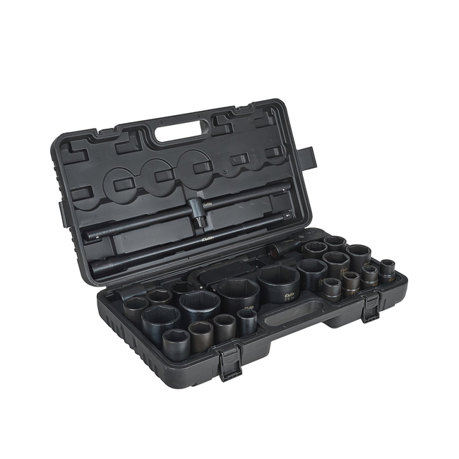 Keltin 26-delige 6-kant slagdoppenset met koffer voor zwaar werk 3/4 inch en 1 inch 17-65 mm