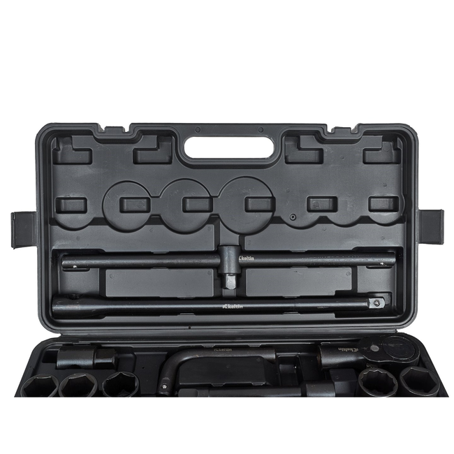 Keltin 26-delige 6-kant slagdoppenset met koffer voor zwaar werk 3/4 inch en 1 inch 17-65 mm