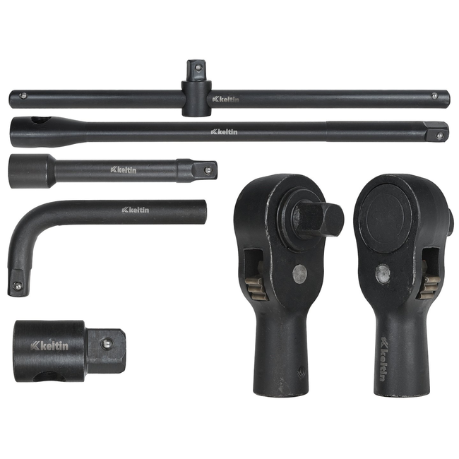 Keltin 26-delige 6-kant slagdoppenset met koffer voor zwaar werk 3/4 inch en 1 inch 17-65 mm
