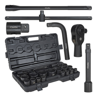 Keltin 26-delige 12-kant en 6-kant slagdoppenset met koffer 3/4 inch en 1 inch 17-65 mm