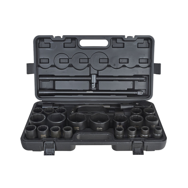 Keltin 26-delige 12-kant en 6-kant slagdoppenset met koffer 3/4 inch en 1 inch 17-65 mm
