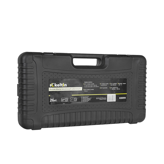 Keltin 26-delige 12-kant en 6-kant slagdoppenset met koffer 3/4 inch en 1 inch 17-65 mm
