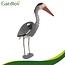 Gardlov Grijze reiger tuindecoratie 66 cm op prikker van PE voor vijver, border en bloembed in de tuin
