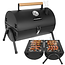 Kaminer Draagbare barbecue met deksel, 2 roosters en thermometer 36,5 x 28 x 41,5 cm
