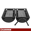 Kaminer Draagbare barbecue met deksel, 2 roosters en thermometer 36,5 x 28 x 41,5 cm