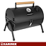 Kaminer Draagbare barbecue met deksel, 2 roosters en thermometer 36,5 x 28 x 41,5 cm