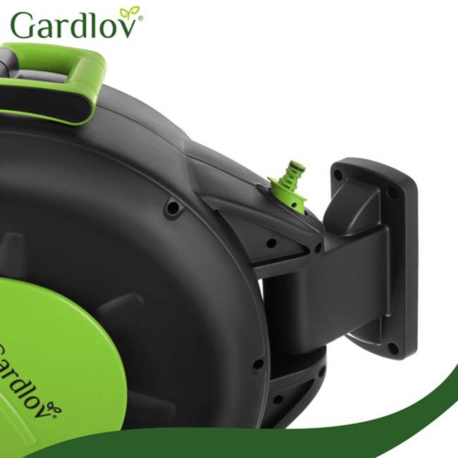 Gardlov Automatische wandslanghaspel met 30 m slang en 7 standen sproeipistool