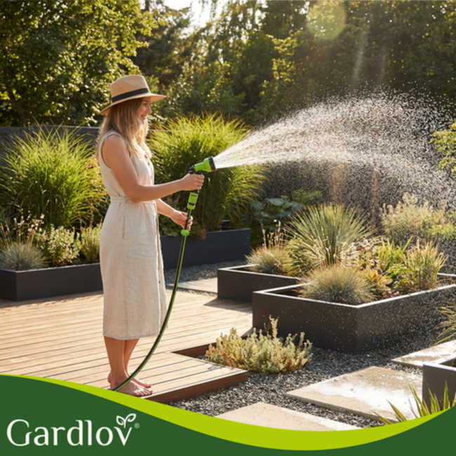 Gardlov Automatische wandslanghaspel met 30 m slang en 7 standen sproeipistool