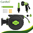 Gardlov Automatische wandslanghaspel 20 m zwart groen met 7 standen sproeipistool