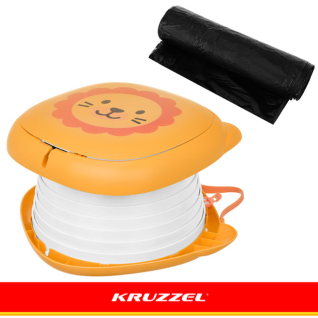 Kruzzel Draagbaar kinderpotje Leeuw opvouwbaar voor auto, camping en onderweg