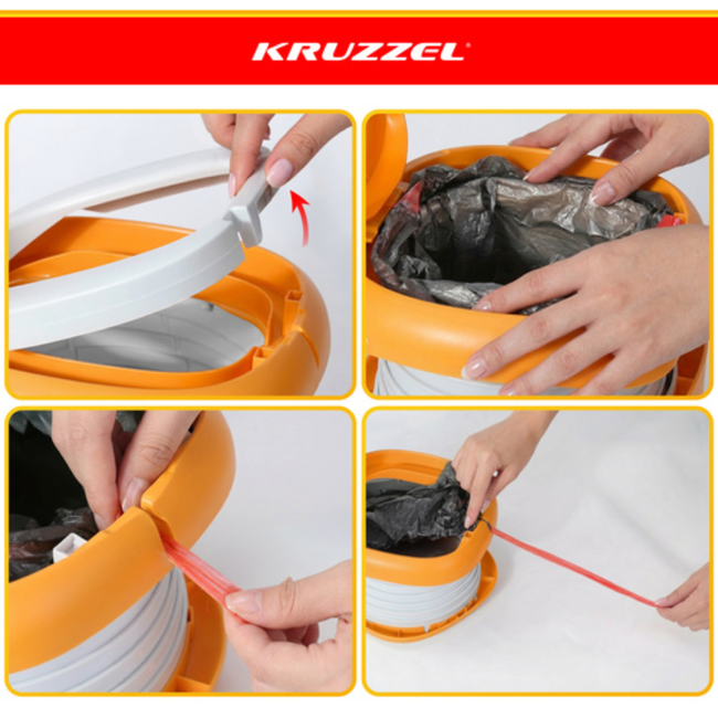 Kruzzel Draagbaar kinderpotje Leeuw opvouwbaar voor auto, camping en onderweg