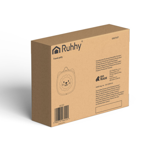 Kruzzel Draagbaar kinderpotje Leeuw opvouwbaar voor auto, camping en onderweg