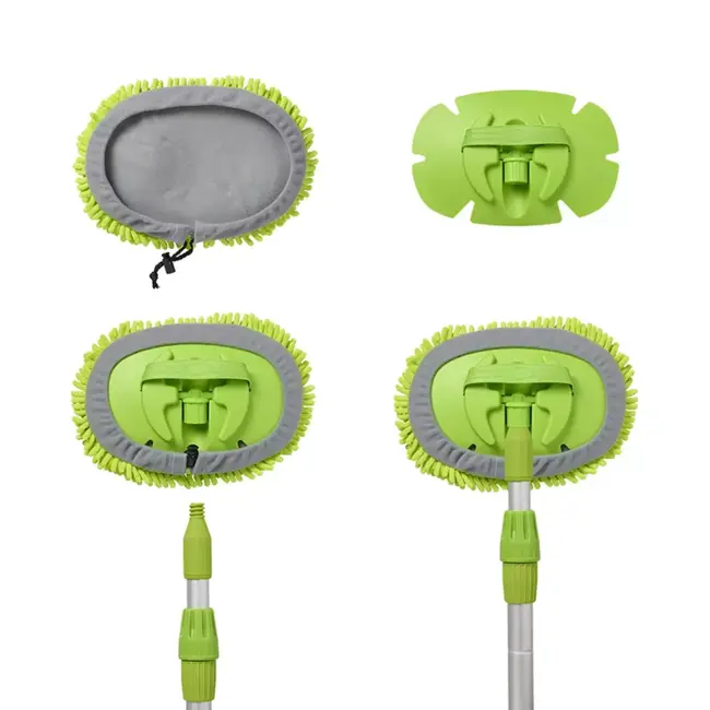 ProPlus Telescopische wasborstel met chenille - uitschuifbaar tot 2,50 meter - ideaal voor auto, caravan en tuin