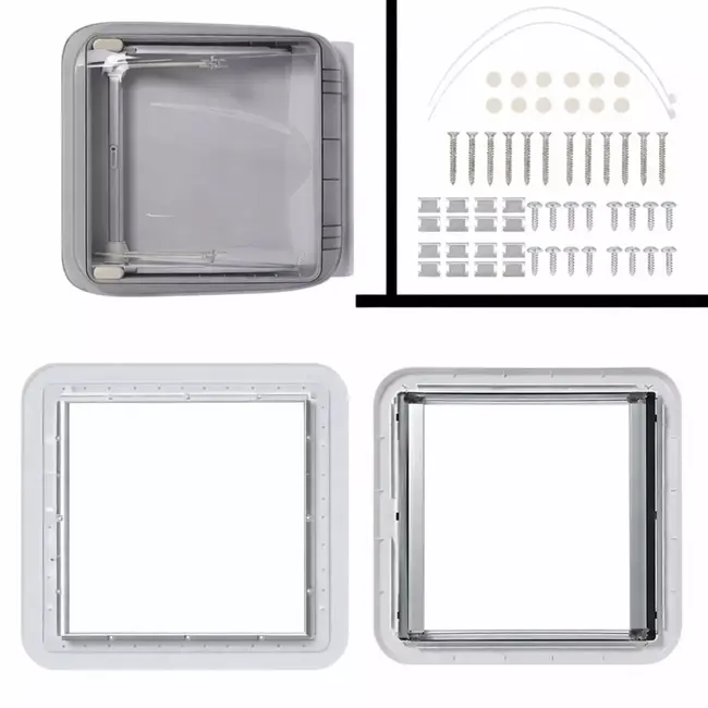 ProPlus Dakluik 400 x 400 mm – Transparant, Zonder Ventilatie & Met Insectenhor