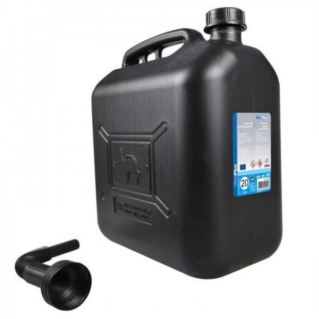 ProPlus Jerrycan - 20 Liter - Kunststof - Zwart - UN-gekeurd - Veiligheidsfunctie