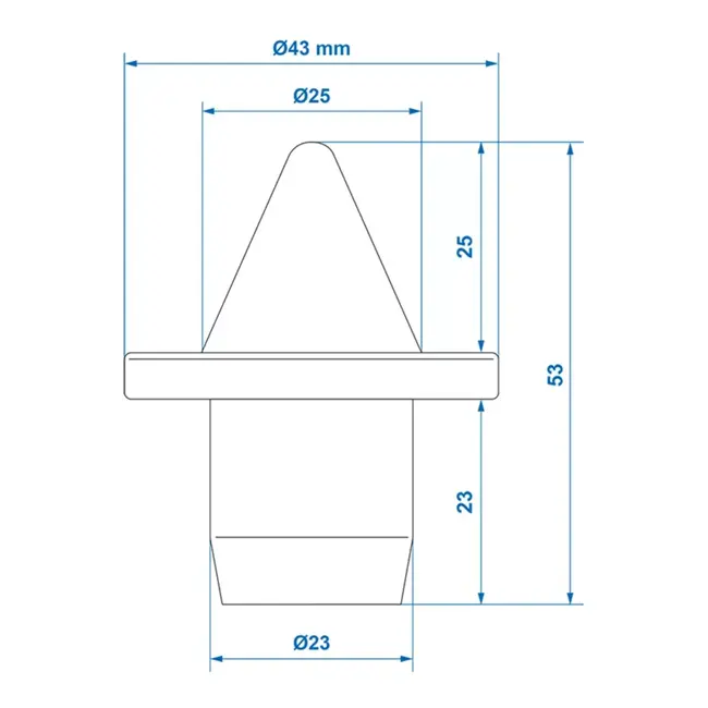 ProPlus Puntdop - Kunststof - Ø 25 mm - Zwart - Multifunctioneel