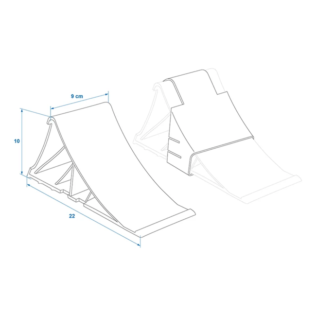 ProPlus Wielkeg met houder - kunststof - 220 x 100 x 90 mm - zwart