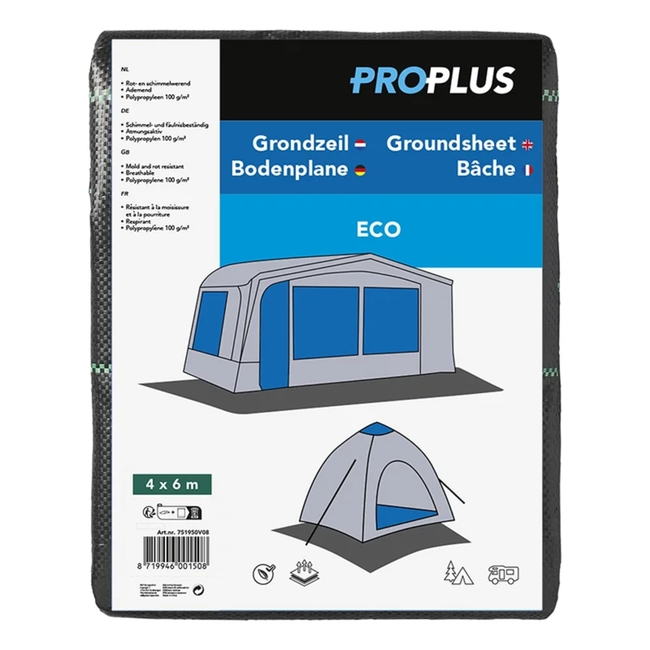 ProPlus Groot ademend grondzeil - rot- en schimmelwerend - 4 x 6 meter