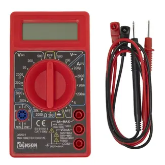 Benson Digitale multimeter - 19 meetbereiken - Universeel - Compact - Zonder batterij