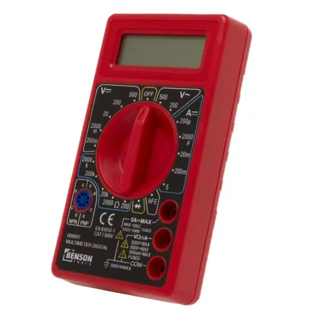 Benson Digitale multimeter - 19 meetbereiken - Universeel - Compact - Zonder batterij