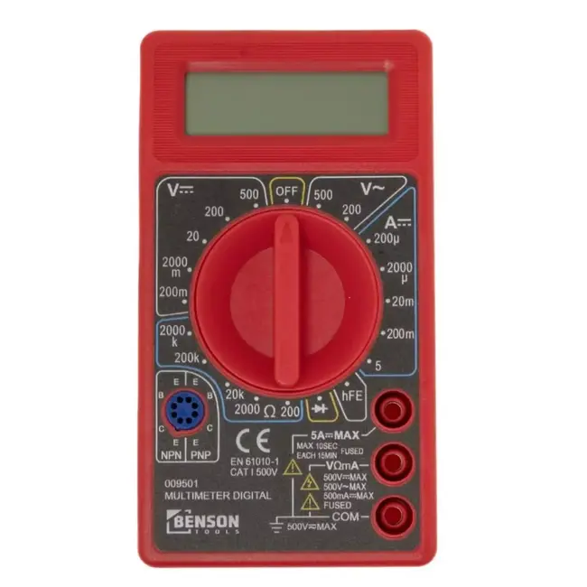 Benson Digitale multimeter - 19 meetbereiken - Universeel - Compact - Zonder batterij