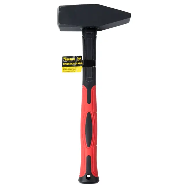 Hofftech Bankhamer - Glasvezel Steel - 2000 gram - 37 cm - Antislip Handvat