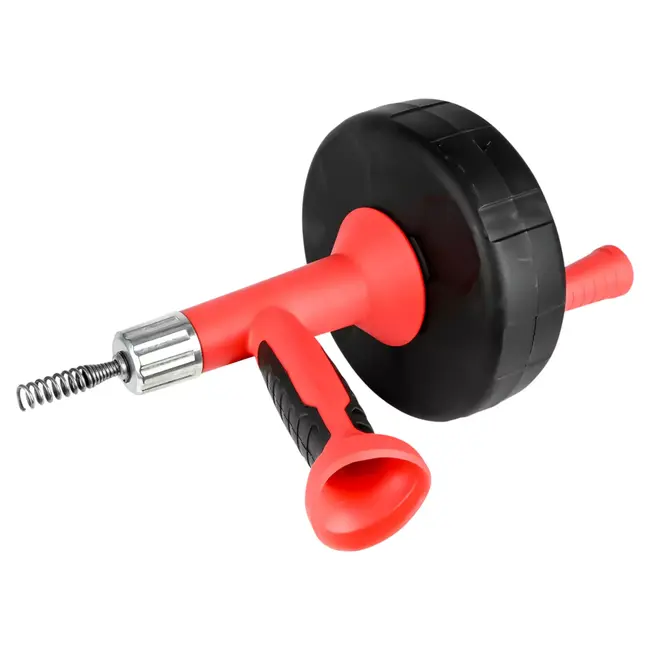 Hofftech Rioolveer - Boormachine Aangedreven - 7.6 Meter - Kurkentrekker Uiteinde - Sterk Pistool Handvat