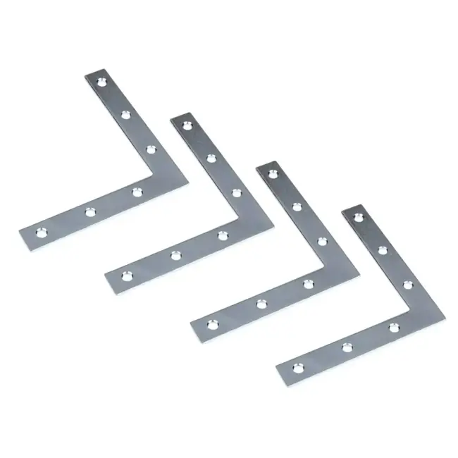 Benson Raamhoek - Verzinkt IJzer - Inclusief Schroeven - 100 x 100 x 15 mm - 4 stuks