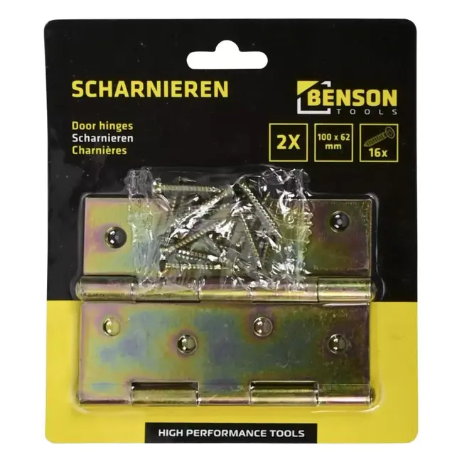 Benson Scharnier - 100 mm x 60 mm - 2-delig - Duurzaam en Sterk