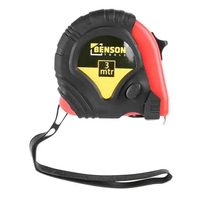 Benson Meetlint - Rubber Behuizing - 3 Meter - 19 mm - Lichtgewicht en Nauwkeurig