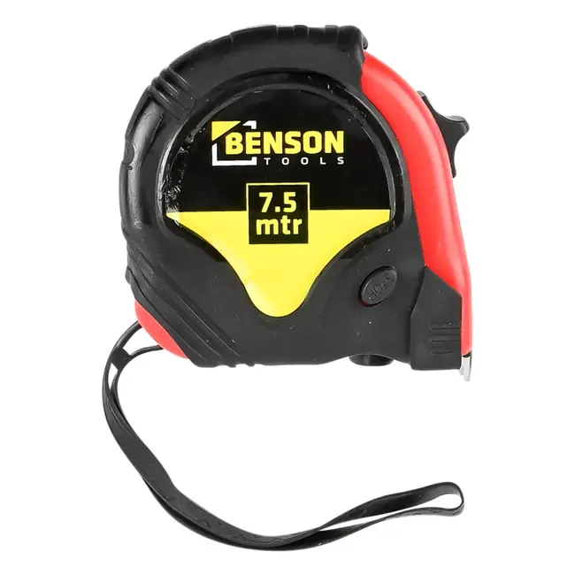 Benson Rolmaat - Meetlint Rubber - 7.5 meter - 25 mm - Lichtgewicht - Manueel vergrendelsysteem