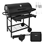 Kaminer Houtskoolbarbecue met deksel, thermometer, 108 x 67 x 96 cm voor tuin en terras