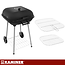 Kaminer Houtskoolbarbecue met deksel, 77 x 53 x 46 cm voor tuin en terras