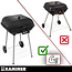 Kaminer Houtskoolbarbecue met deksel, 77 x 53 x 46 cm voor tuin en terras