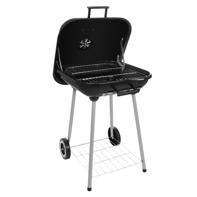 Kaminer Houtskoolbarbecue met deksel, 77 x 53 x 46 cm voor tuin en terras