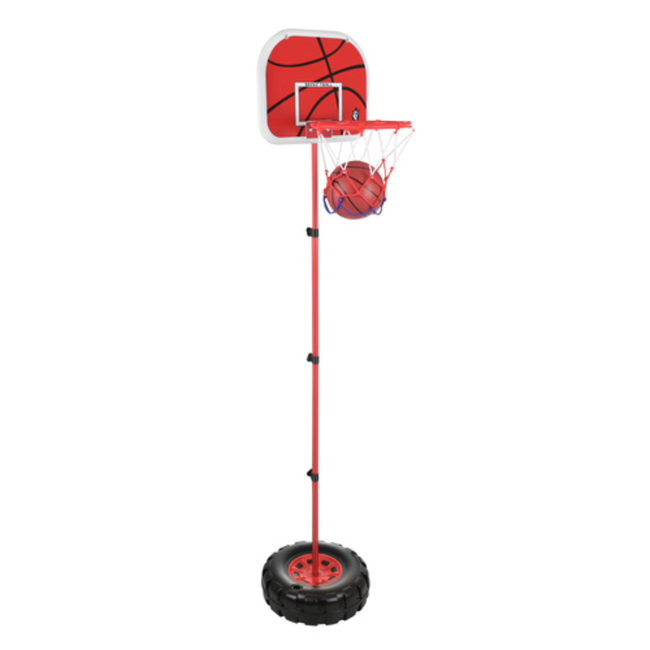 Kruzzel Vrijstaande basketbalset voor kinderen 170 cm met basketbalbord, ring, net, bal en pomp