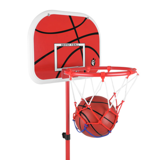 Kruzzel Vrijstaande basketbalset voor kinderen 170 cm met basketbalbord, ring, net, bal en pomp