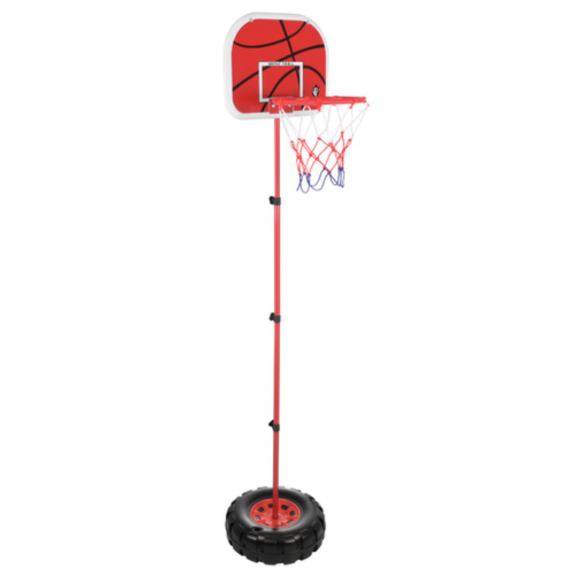 Kruzzel Vrijstaande basketbalset voor kinderen 170 cm met basketbalbord, ring, net, bal en pomp