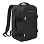 Trizand Zwarte handbagage rugzak 40 x 25 x 20 cm met 7 vakken en kofferbevestiging