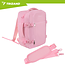 Trizand Roze 2-in-1 handbagage rugzak 40 x 25 x 20 cm met 7 vakken en anti-diefstalvak
