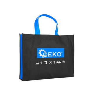 GEKO Zwart blauwe boodschappentas 48 x 37 x 9 cm als winkeltas of dagelijks gebruik