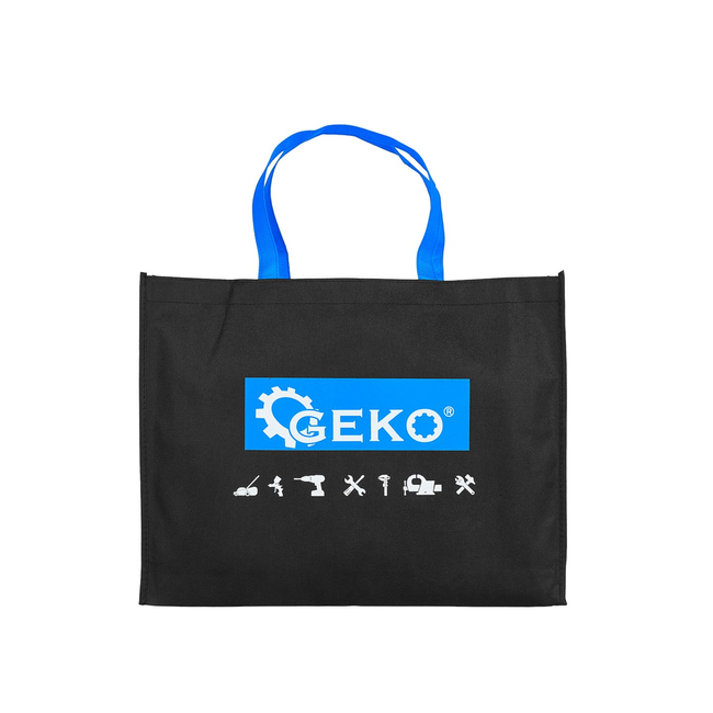 GEKO Zwart blauwe boodschappentas 48 x 37 x 9 cm als winkeltas of dagelijks gebruik