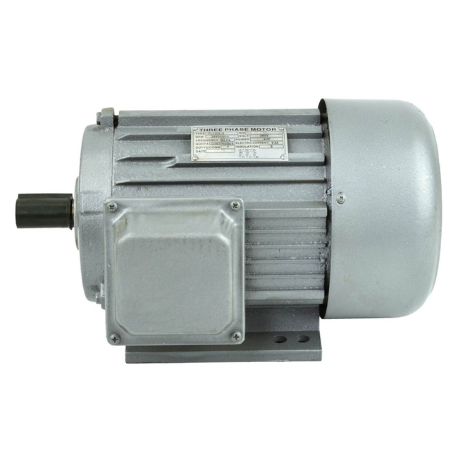 GEKO Krachtige zilveren motor voor metaalafkortzaag 400 V 2200 W met voetmontage