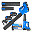 GEKO Draadloze bladblazer 21 V met 2 x 4000 mAh accu en luchtsnelheid tot 260 km/h